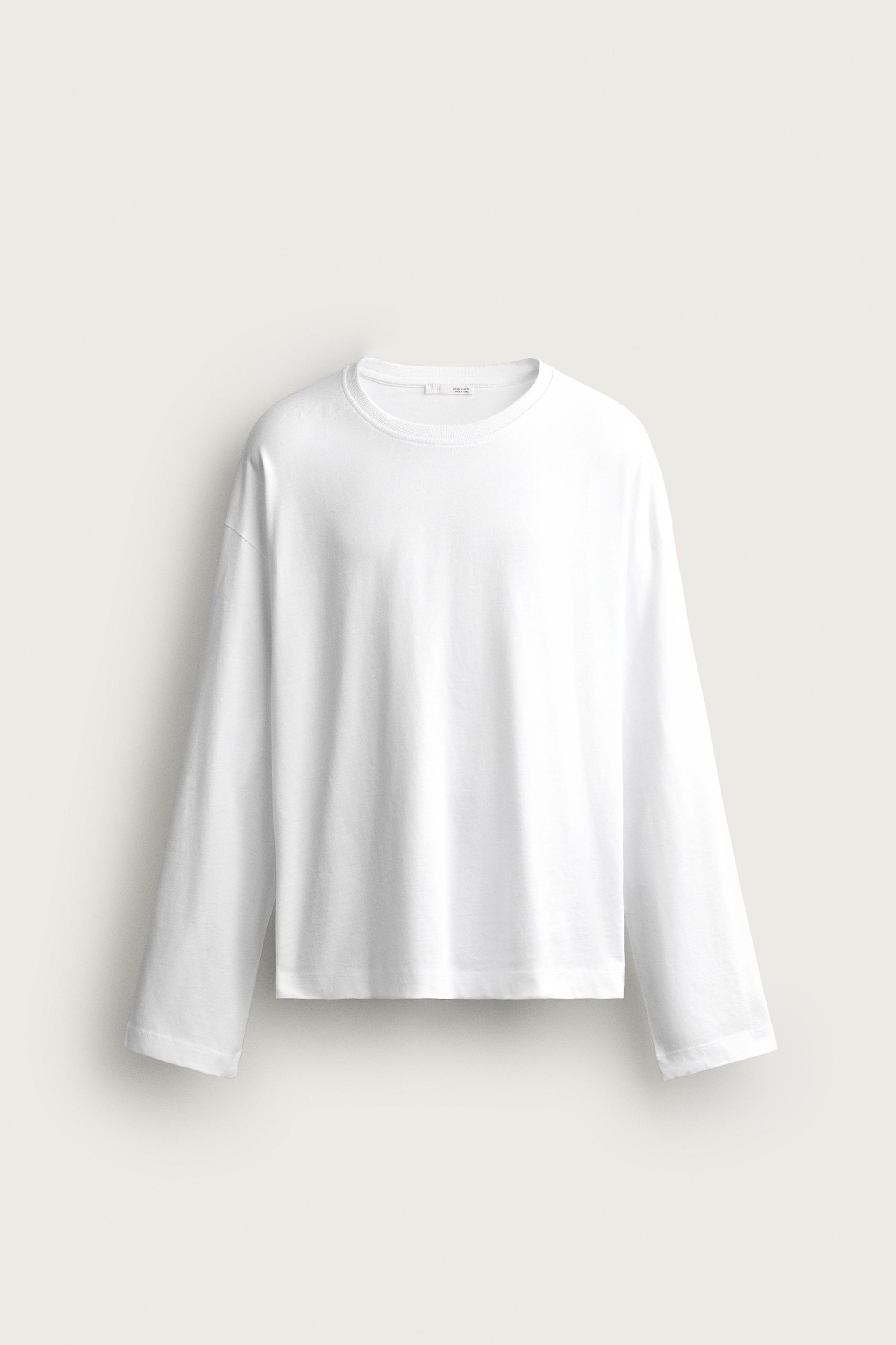 T-SHIRT RELAXED FIT À RAYURES ET MANCHES LONGUES